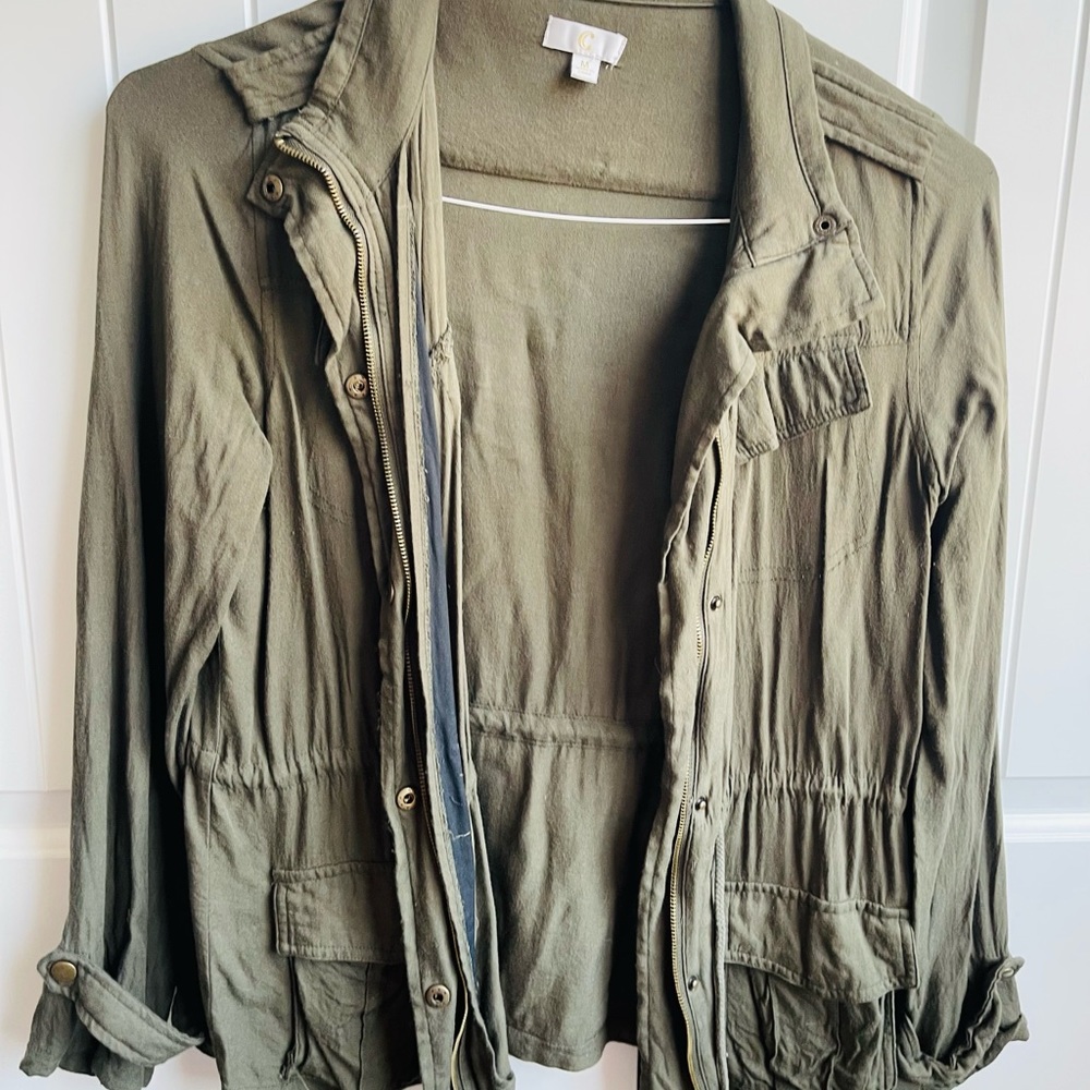 Olive Green Long Sleeve Jacket
